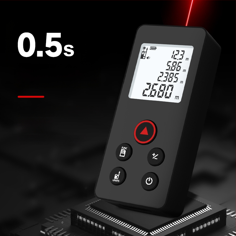 Peak of Rice N40puls nešiojamas infraraudonųjų spindulių lazerinis atstumo matuoklis tiksliai matuoja plotus ir atstumus
