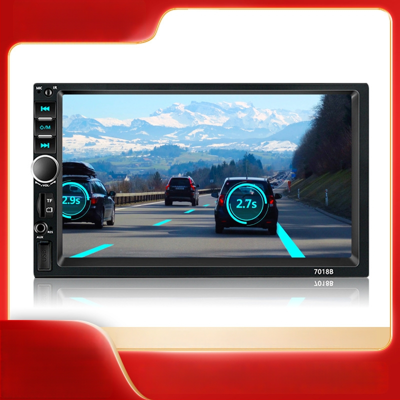 Automobilinis multimedijų imtuvas su CarPlay parinktimi, LCD ekranas, MiniSD atminties kortelė, 12V maitinimas, nuotolinis valdymas