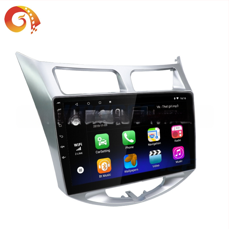 Automobilinė navigacinė Android MP5 įranga Hyundai Reina su atbulinės eigos kamera, Bluetooth muzika, modelis 9011, 16GB, 12V, OLED ekranas, 1080P