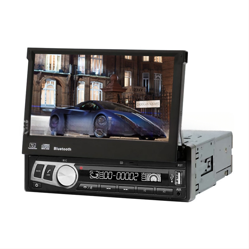 Automobilinis Bluetooth MP5 grotuvas su ištraukiamu OLED jutikliniu ekranu, atbulinės kameros palaikymas, SD/USB kortelėms
