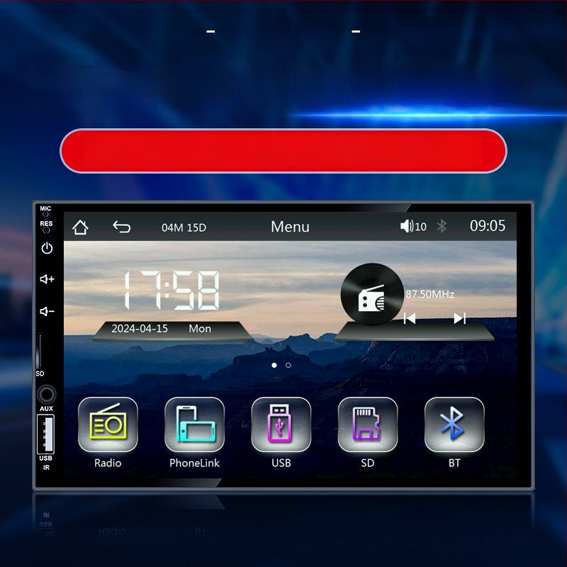 7 ιντσών MP5 αυτοκινήτου με φορητή πλοήγηση GPS, CarPlay, HD οθόνη αφής και κάμερα οπισθοπορείας