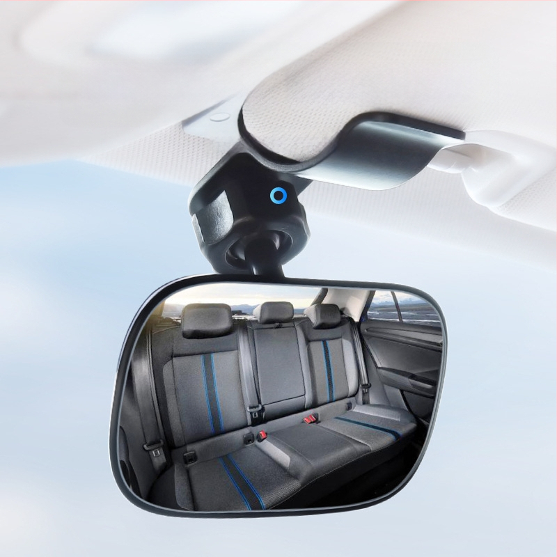 Automašīnas iekšējais atpakaļskata spogulis ar plašu skata leņķi un izliekto lēcu, universāla savietojamība, zīdaiņa novērošanas spogulis