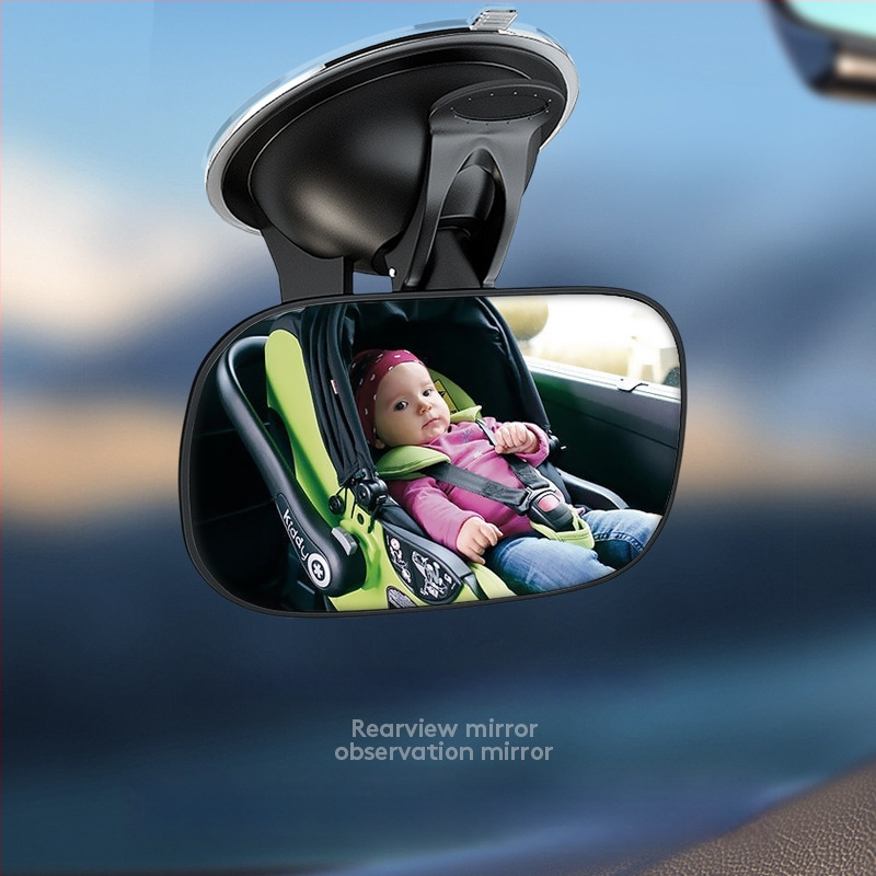 Automašīnas iekšējais atpakaļskata spogulis ar plašu skata leņķi un izliekto lēcu, universāla savietojamība, zīdaiņa novērošanas spogulis
