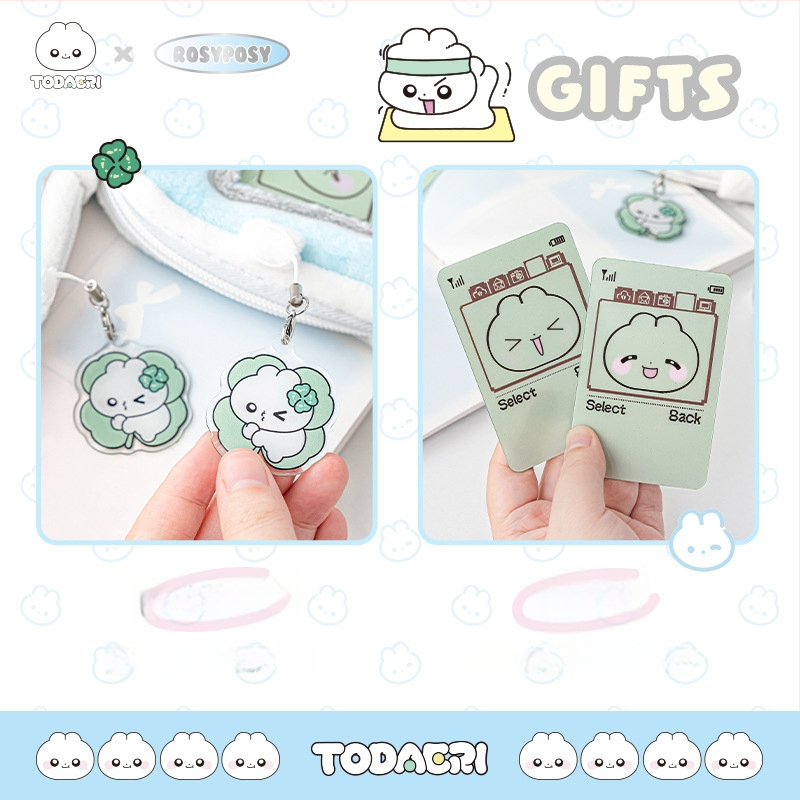 RosyPosy Rabbit Agent Kortelių laikiklis su pakabuku – Mažas kortelių rinkinys, dovana kolegoms, draugams, vaikams, bendraklasiams