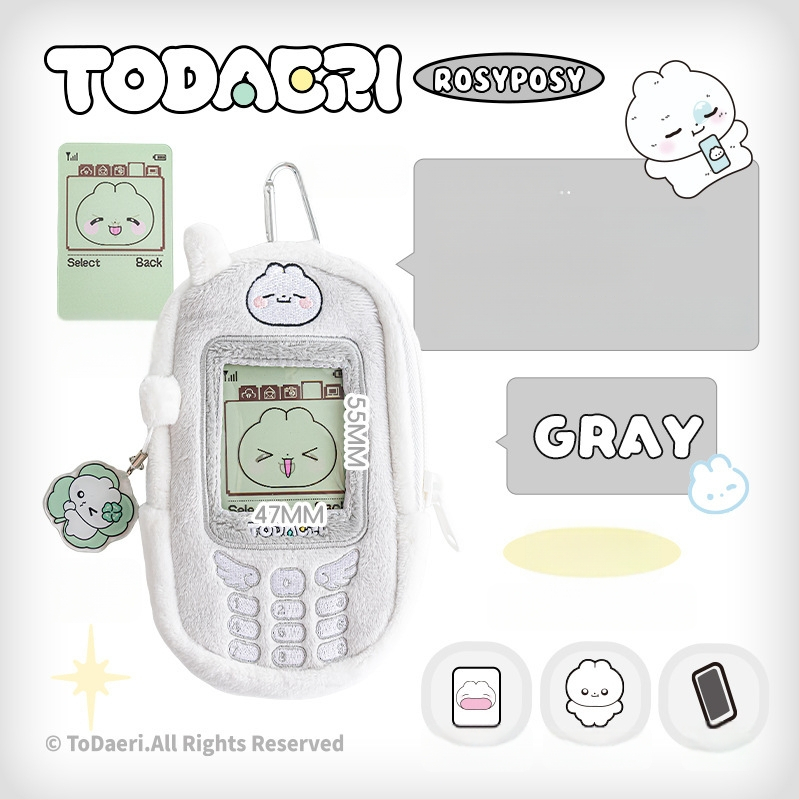 RosyPosy Rabbit Agent Kortelių laikiklis su pakabuku – Mažas kortelių rinkinys, dovana kolegoms, draugams, vaikams, bendraklasiams