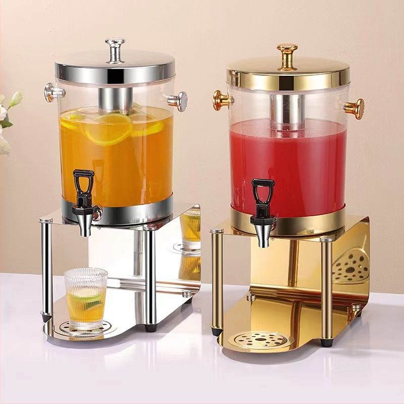 Dispenser za sok velikog kapaciteta, s slavine, nehrđajući čelik, 8L/16L, za hotele i samoposlužne buffete