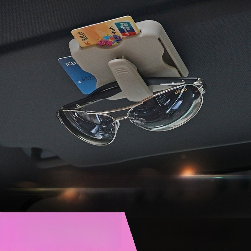 Automašīnas saules viziera kartes turētājs — brillēm klips, biļešu turētājs — ABS