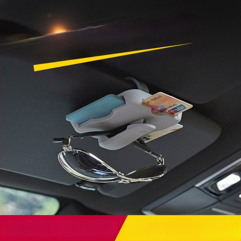 Automašīnas saules viziera kartes turētājs — brillēm klips, biļešu turētājs — ABS