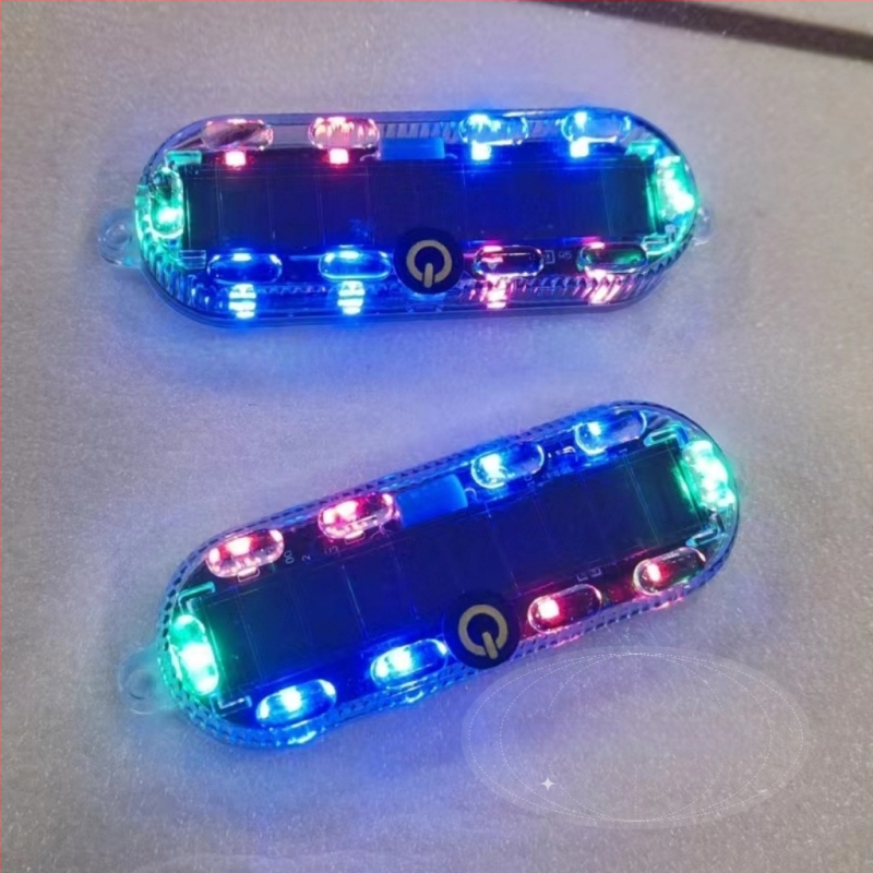 Saulės LED dekoratyvinė lemputė motociklui ir elektriniam triračiui – įspėjamoji galinė šviesa, ovalinis gaubtas, 4000K, tarnavimo laikas 50 000 val.