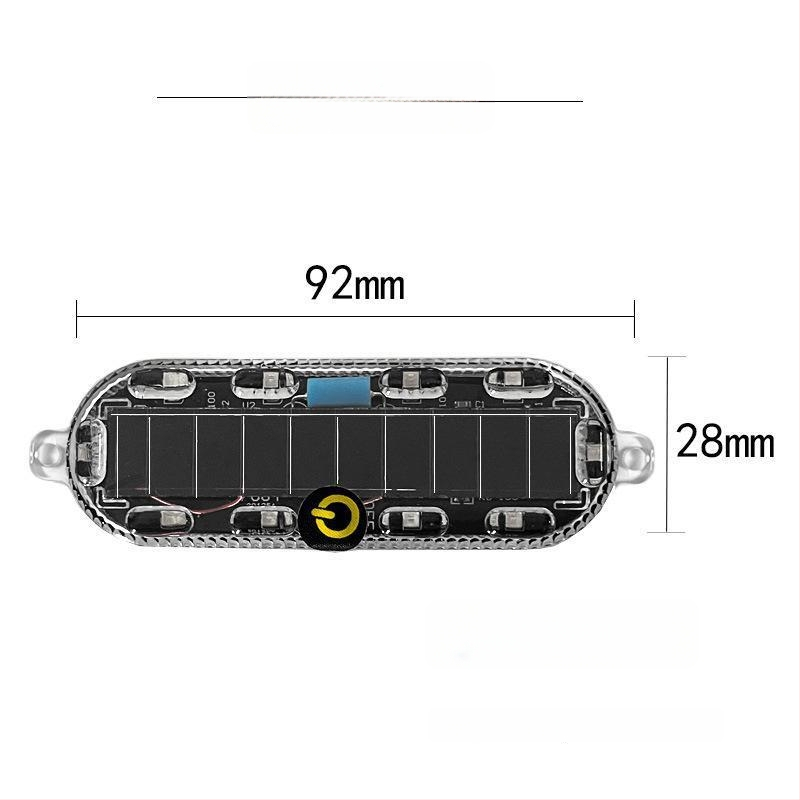 Saulės LED dekoratyvinė lemputė motociklui ir elektriniam triračiui – įspėjamoji galinė šviesa, ovalinis gaubtas, 4000K, tarnavimo laikas 50 000 val.