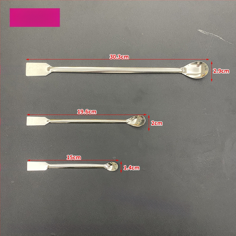 Nehrđajući čelična žlica za lijekove, mikro žlica s jednim vrhom, kutija od 20 komada, za laboratorijsku i svakodnevnu upotrebu