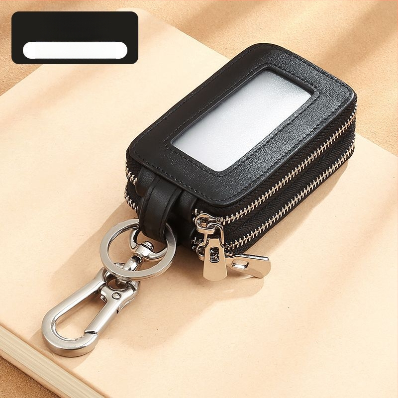 Atslēgu soma ar dubultu rāvējslēdzēju, liela jauda, automobiļu atslēgām, PU materiāls, universāla