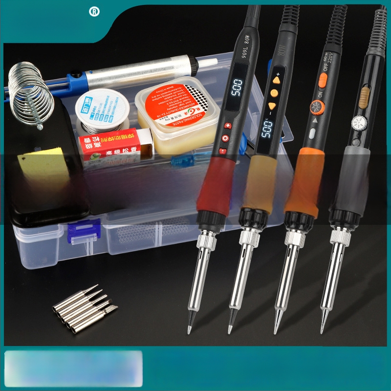 Namų naudojimui skirtas elektrinis litavimo rinkinys su litavimo geležimi ir litavimo pistoletu, profesionalios kokybės