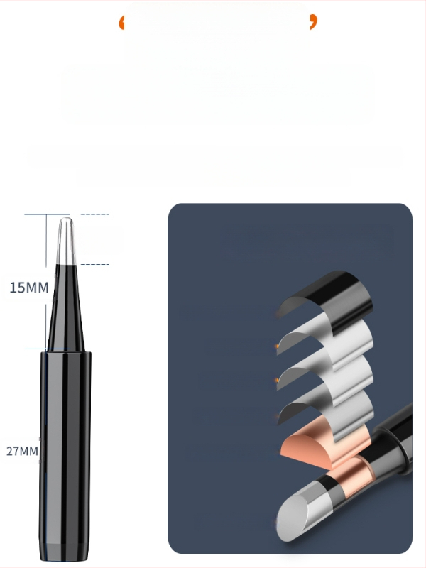 Elektrinis litavimo įrankis namų naudojimui – profesionalus rinkinys su keičiamomis antgalėmis ir chromuota galvute