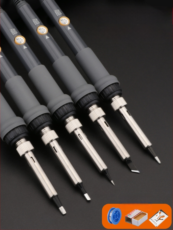 Elektrinis litavimo įrankis namų naudojimui – profesionalus rinkinys su keičiamomis antgalėmis ir chromuota galvute