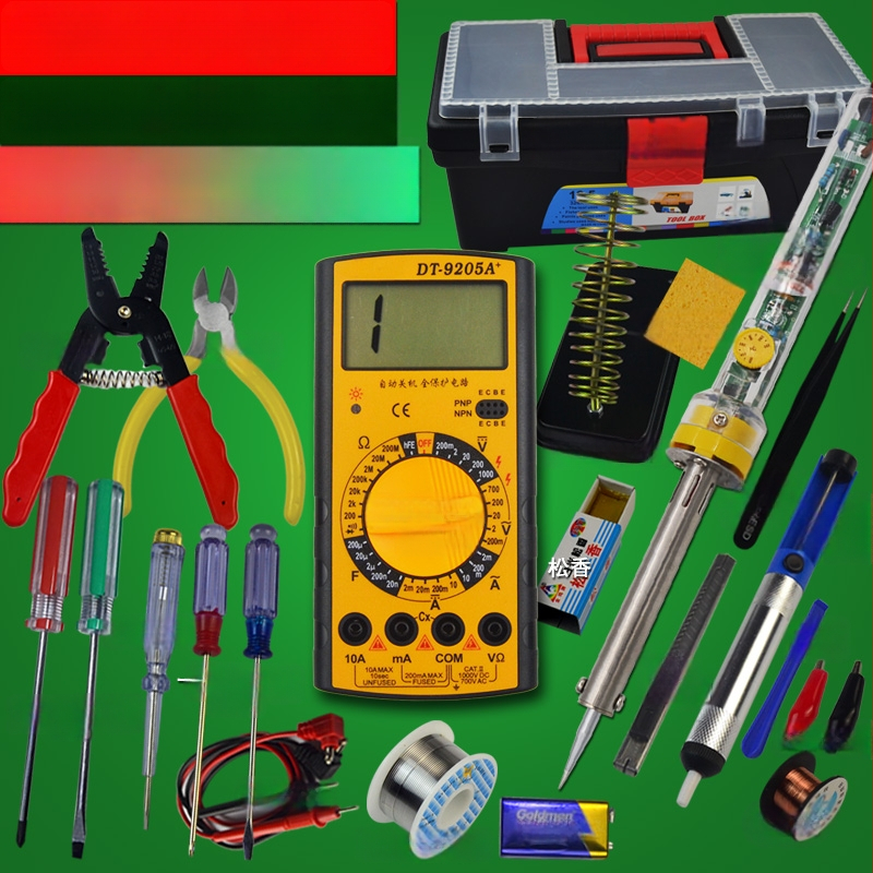 23 dalių rinkinys: multimetras ir reguliuojamoji temperatūra litavimo įrankis namų elektronikos remontui