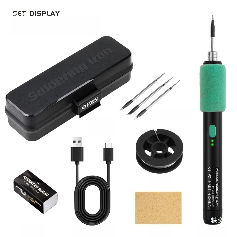 USB Nešiojamas litavimo įrankis – 5V, 15W, USB Maitinimas, Namų naudojimui, Plastinių lipdukų rinkinys