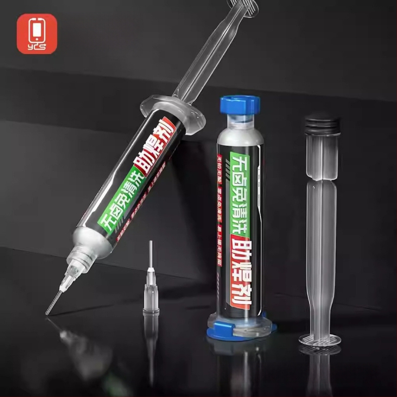 Ycs halogeno neturintis fluksas mobiliesiems telefonams remontui — be valymo