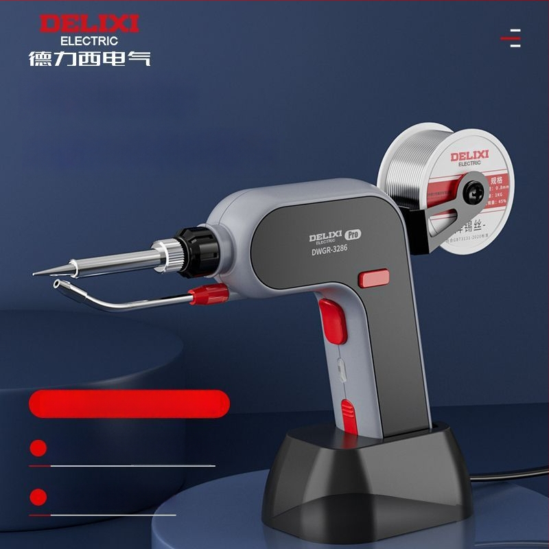 Automatinė litavimo pistolė – galinga, namų naudojimui, kompaktiškas įrankis (vidinis šildymas; Prekės ženklas Unique)