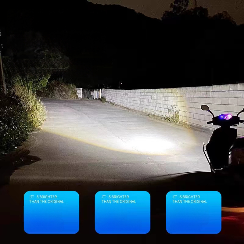 LED prednje svjetlo za motocikl s ugrađenom fisheye lećom, dvostruka hvataljka, H4 dvostruki snop