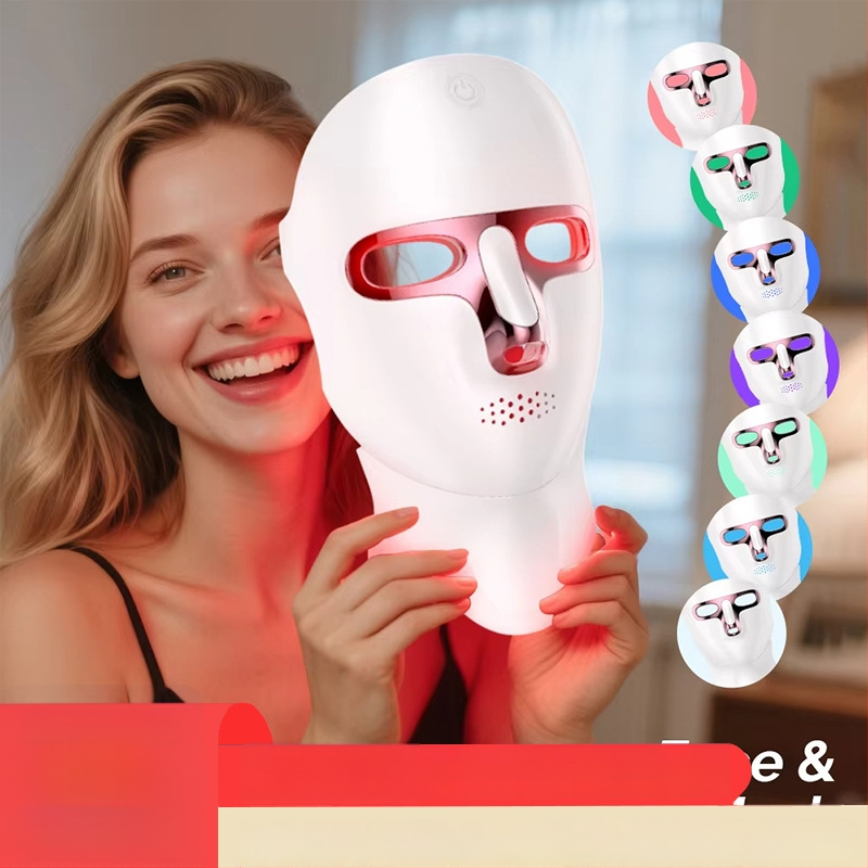 LED grožio kaukė ir spuogų gydymo įrenginys, fotonų terapija, sumažina raukšles, namų ir komerciniam naudojimui