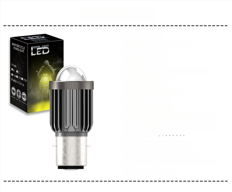Motorkerékpár LED-fényszóró fish-eye lencsével, H4–H6, távoli és közeli fény