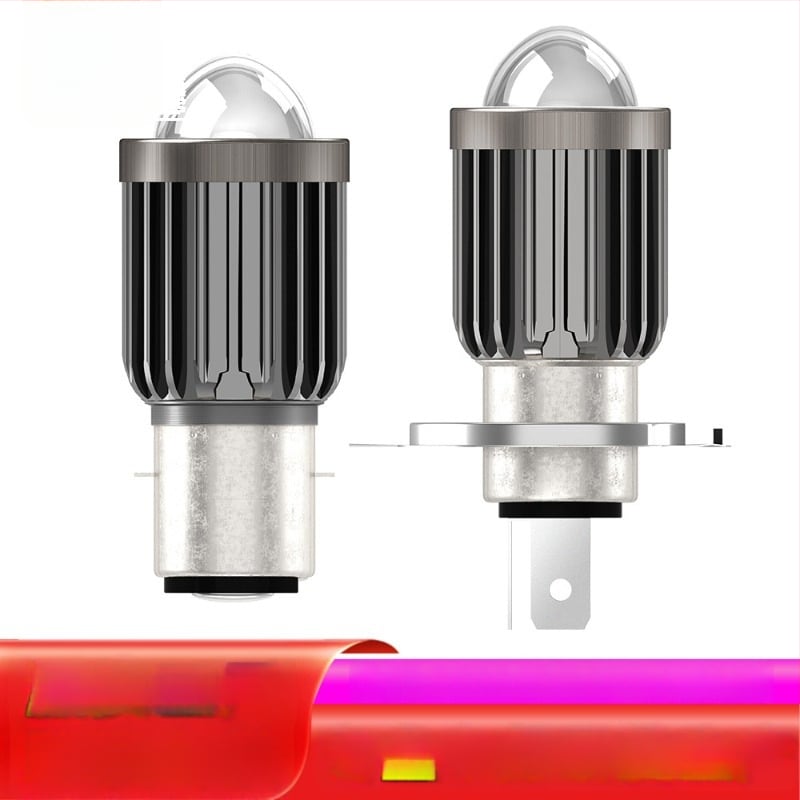 Motorkerékpár LED-fényszóró fish-eye lencsével, H4–H6, távoli és közeli fény