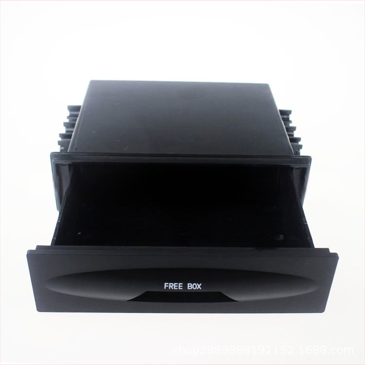 Automobilio garso CD rėmelis su stalčiu laikymo dėžute, dviejų sluoksnių arba vieno sluoksnio dizainas