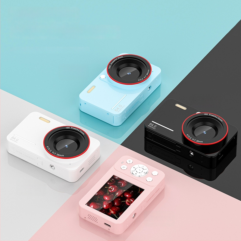 Studentų skaitmeninė kamera su 18x optiniu priartinimu, periskopiniu objektyvu, 5MP CMOS jutikliu, 2,8 colių LCD, optinis vaizdo stabilizavimas, visiškai rankinis valdymas