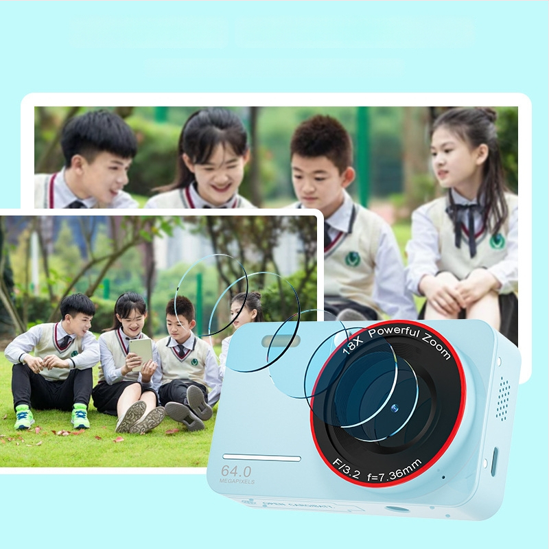 Studentų skaitmeninė kamera su 18x optiniu priartinimu, periskopiniu objektyvu, 5MP CMOS jutikliu, 2,8 colių LCD, optinis vaizdo stabilizavimas, visiškai rankinis valdymas