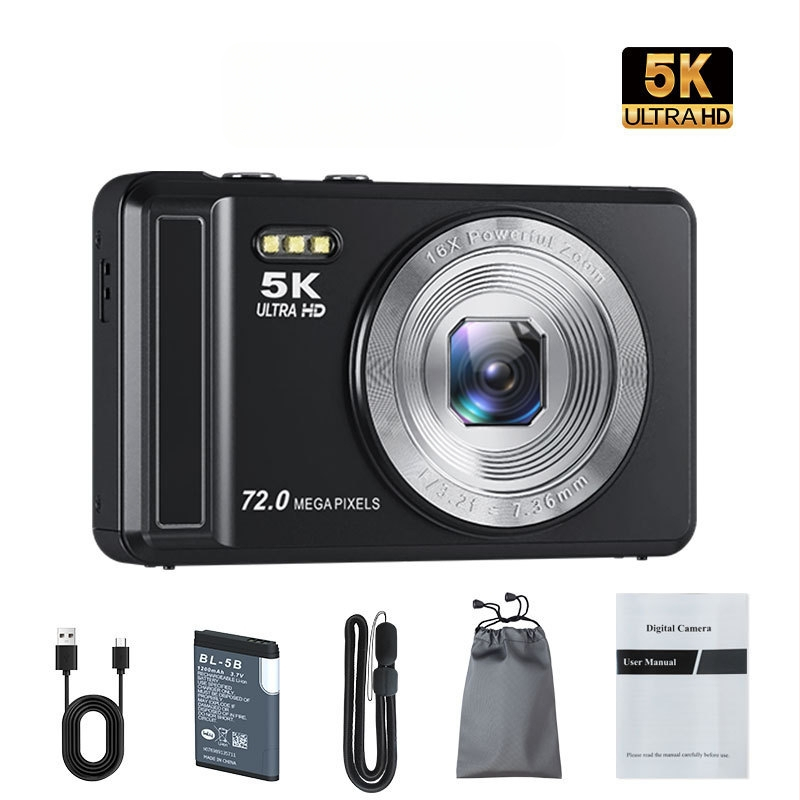 CCD skaitmeninė kamera su 16x skaitmeniniu priartinimu, 16 MP jutiklis, 4608x2560 raiška, 2,8 colio LCD, USB 2.0