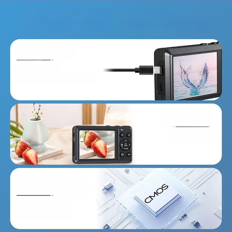 CCD skaitmeninė kamera su 16x skaitmeniniu priartinimu, 16 MP jutiklis, 4608x2560 raiška, 2,8 colio LCD, USB 2.0