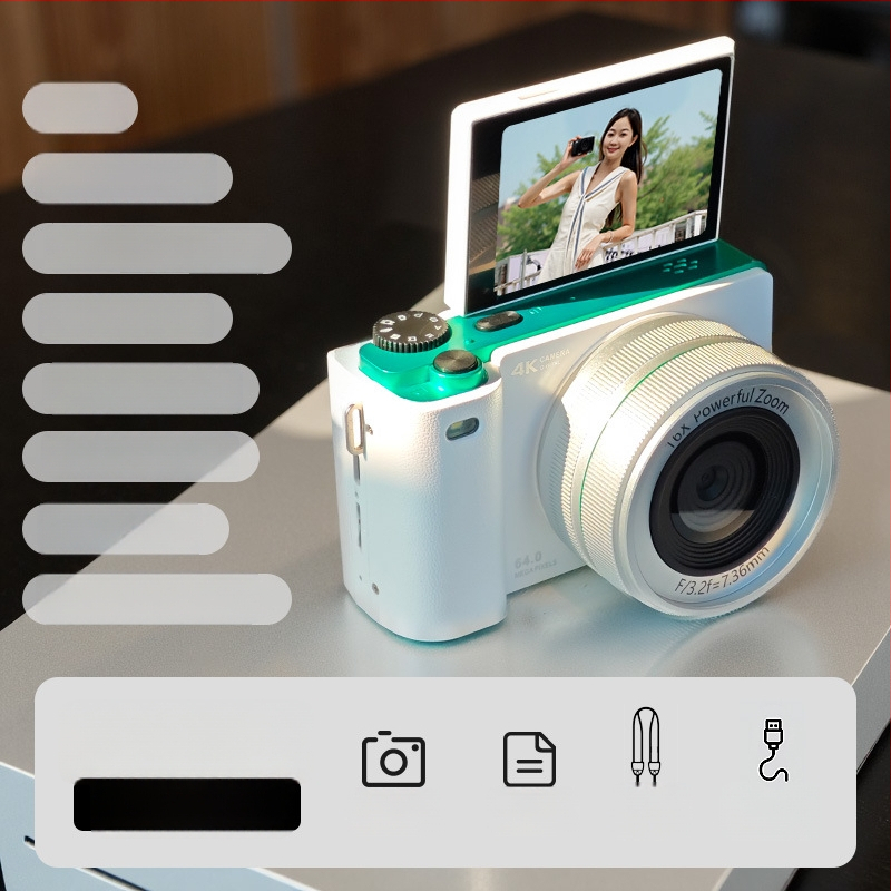 HD bezzrcalna digitalna kamera s 16x optičkim zumom, automatskim fokusom i preklopnim zaslonom za putovanja i selfije