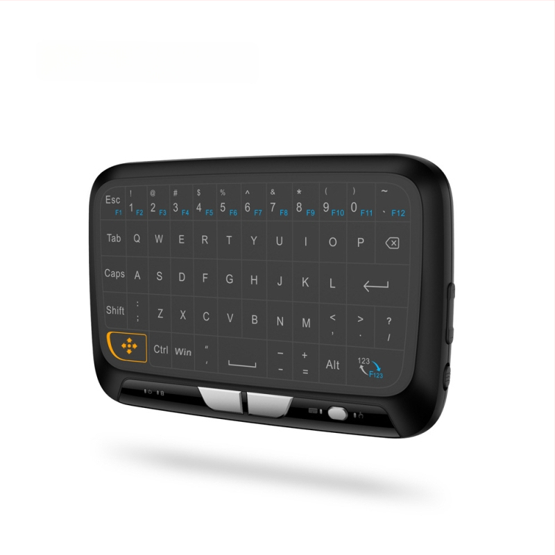 H18 Mini tastatūra ar bezvadu Air Mouse – 2.4G, USB, 1600 DPI, darbības attālums 20 m, svars 0,22 kg