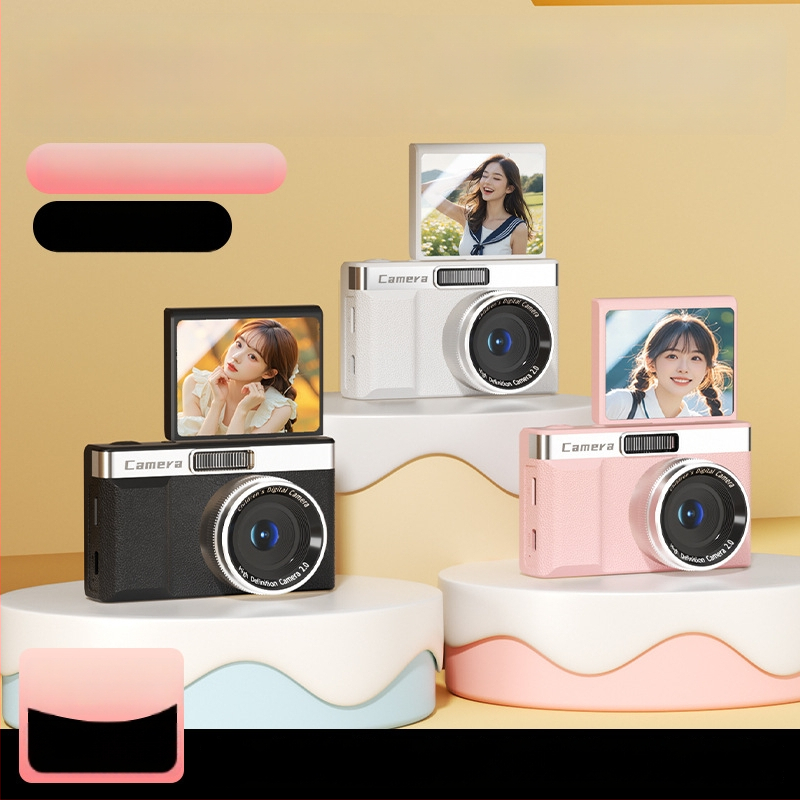 CCD skaitmeninė kamera su pasukamu ekranu; 24 MP+ CCD jutiklis; 8x skaitmeninis priartinimas; maksimali raiška 1280×1024