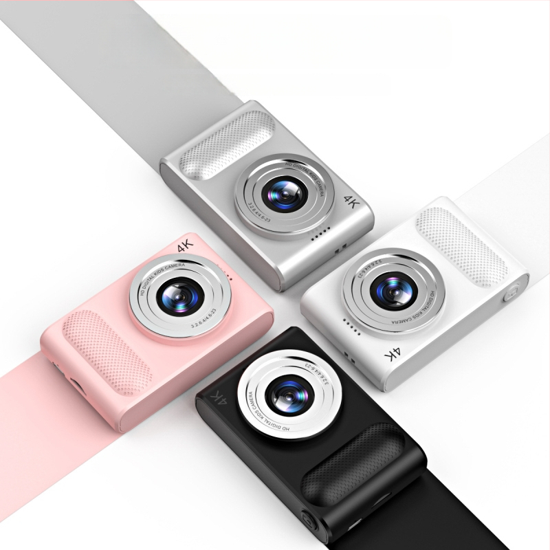 Vaikų skaitmeninė kamera su CMOS jutikliu, 8 MP, 8x optinis priartinimas, RAW formato palaikymas, optinė vaizdo stabilizacija.