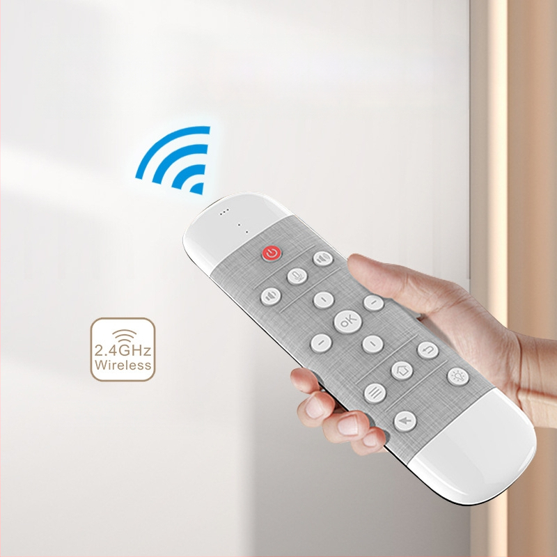 Air Mouse Q40 Bezvadu 2.4G ar balss vadību, divpusēja tastatūra, infrarētais skārienjūtīgais panelis, izgaismots tālvadības pults