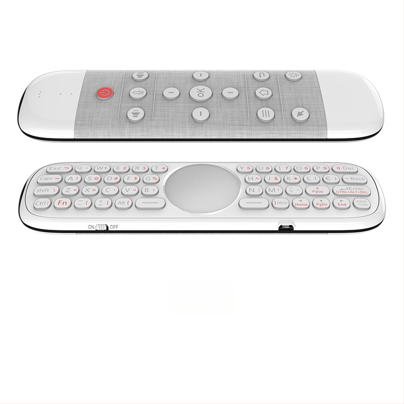 Air Mouse Q40 Bezvadu 2.4G ar balss vadību, divpusēja tastatūra, infrarētais skārienjūtīgais panelis, izgaismots tālvadības pults