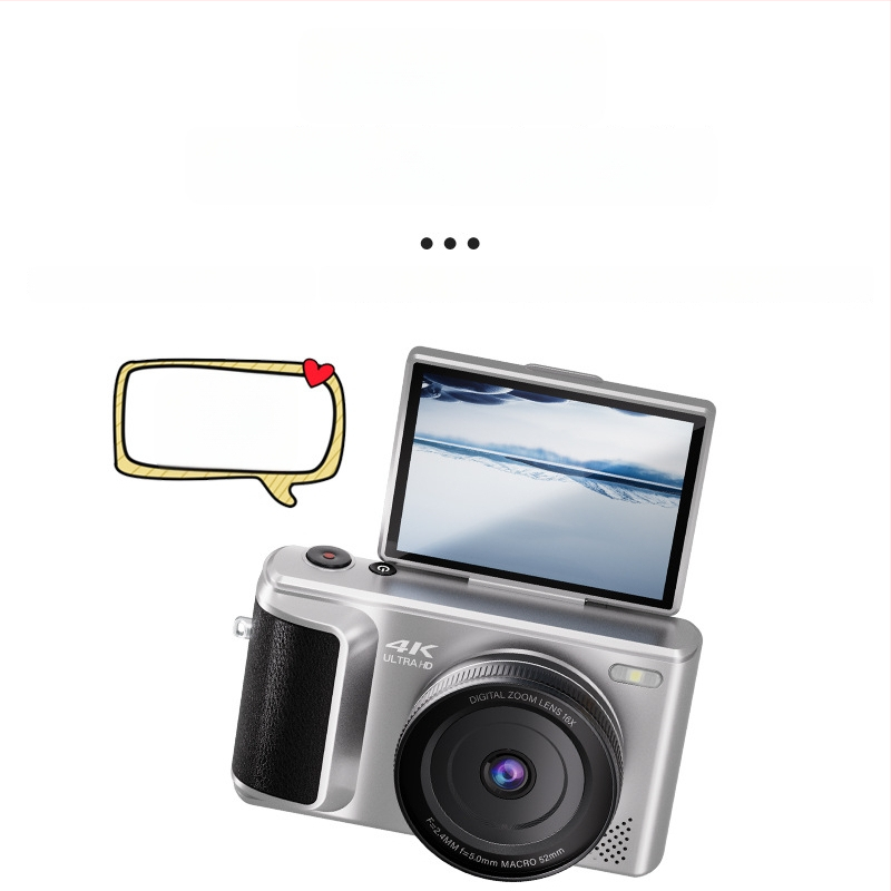 Cameră mirrorless de nivel de intrare, cu ecran rabatabil pentru selfie-uri și vlogging, ideală pentru studenți