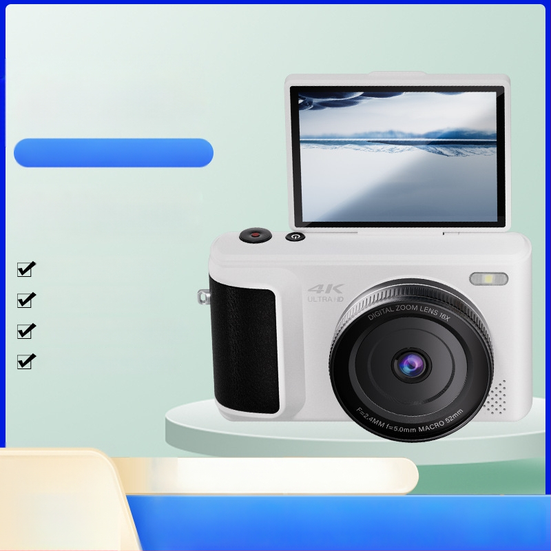Cameră mirrorless de nivel de intrare, cu ecran rabatabil pentru selfie-uri și vlogging, ideală pentru studenți