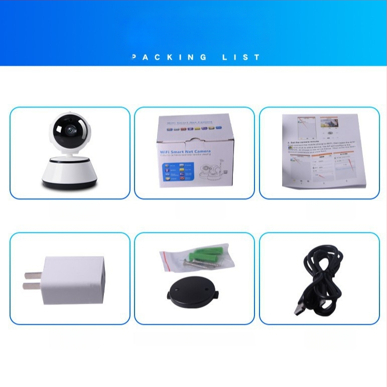 Išmanioji WiFi PTZ kamera su 360° pasukimu, nakties matymas, 1280x960 raiška, įspėjimas, vidaus naudojimui