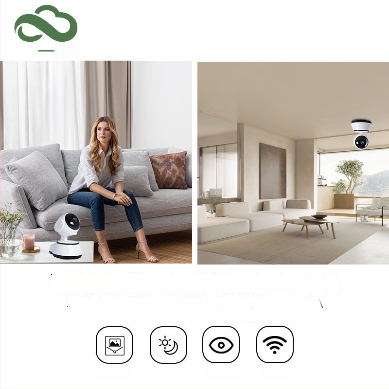 Išmanioji WiFi PTZ kamera su 360° pasukimu, nakties matymas, 1280x960 raiška, įspėjimas, vidaus naudojimui