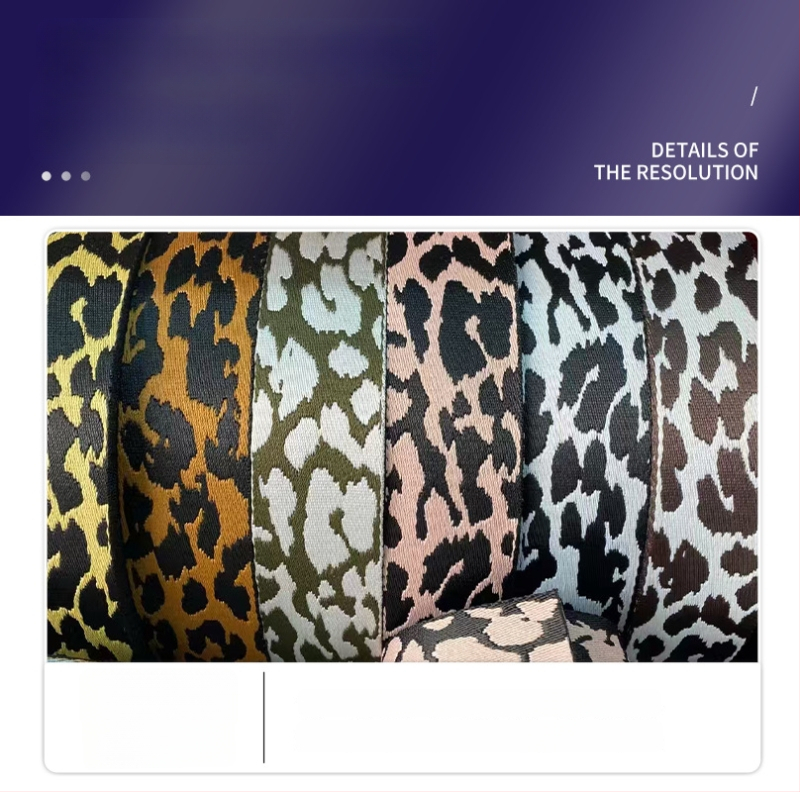 3,8 cm leopard uzorak jacquard trakica za odjeću, dodaci, uzica za kućne ljubimce, poliester trakica