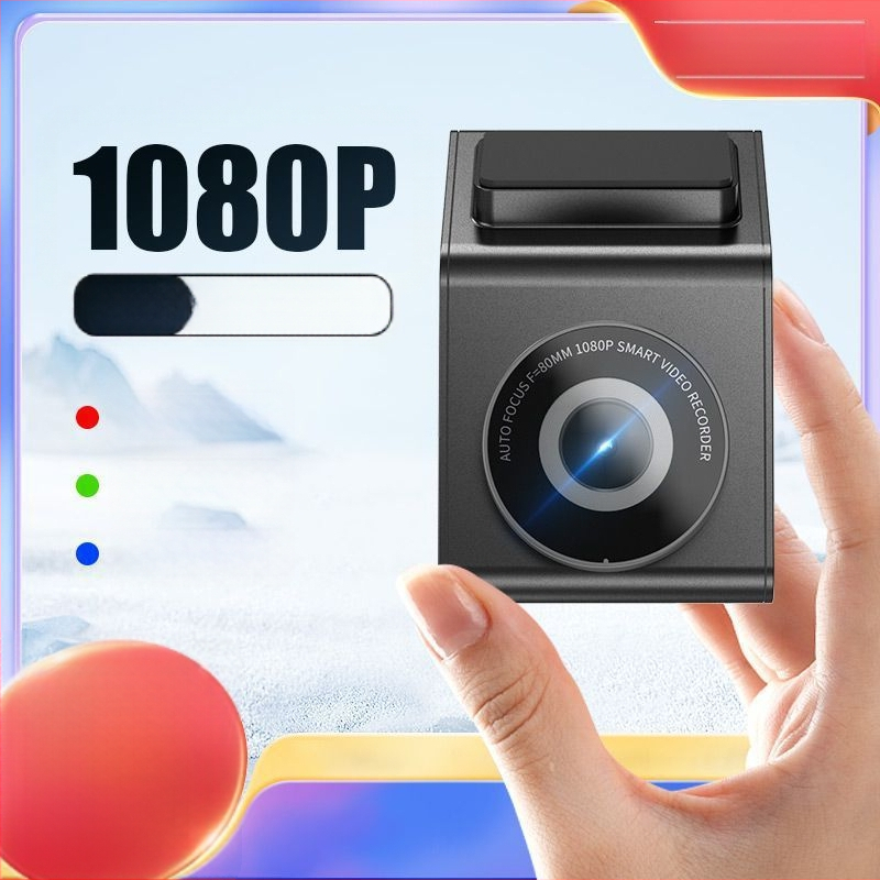 Automobilio dash cam viskas viename su naktiniu matymu (1080p rezoliucija, be ekrano, belaidė įrengimo, ciklinis įrašas, judesio jutiklis)