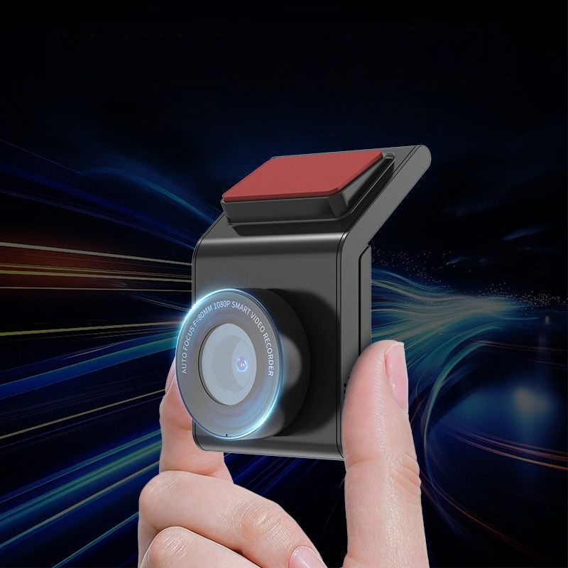 Automobilio dash cam viskas viename su naktiniu matymu (1080p rezoliucija, be ekrano, belaidė įrengimo, ciklinis įrašas, judesio jutiklis)