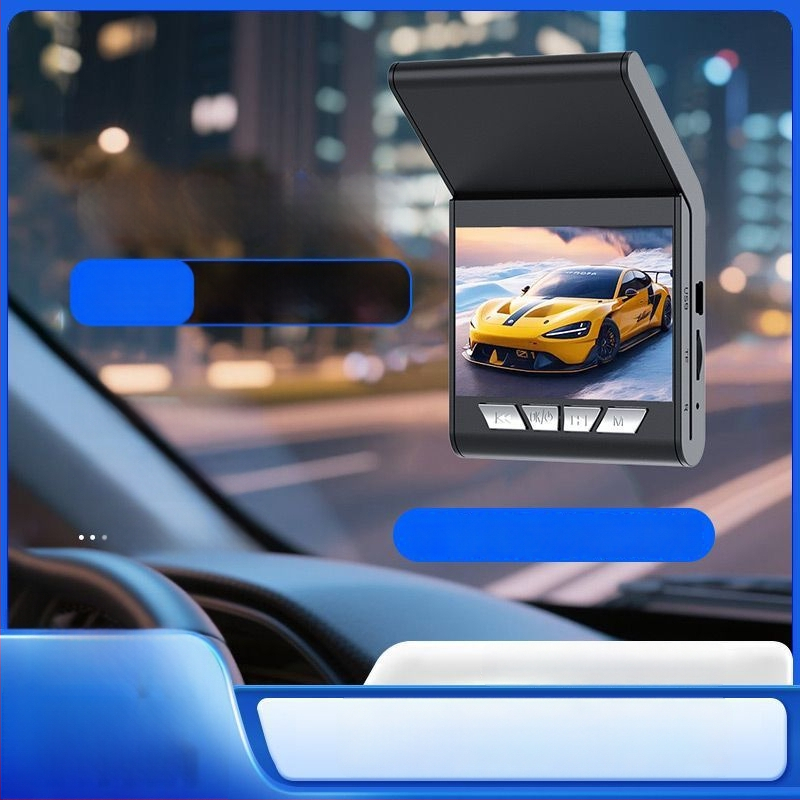 Automobilio dash cam viskas viename su naktiniu matymu (1080p rezoliucija, be ekrano, belaidė įrengimo, ciklinis įrašas, judesio jutiklis)