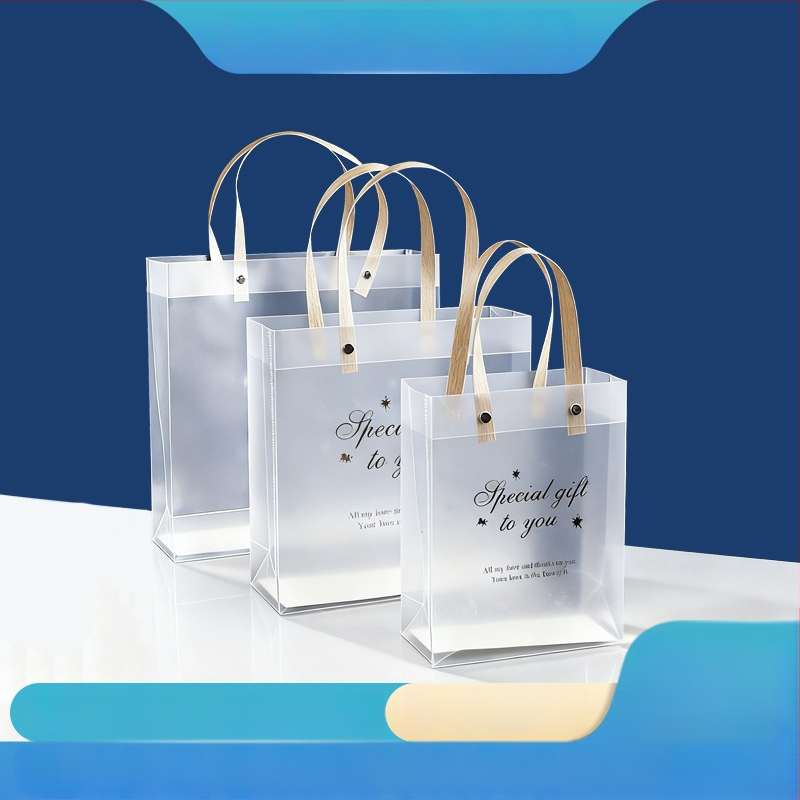 Pritaikyti PP dovanų maišeliai, skaidrūs saldumynų maišeliai, matiniai PVC dovanų maišeliai, dviguba storis 40, 50 000 per dieną, pagaminta pagal užklausą