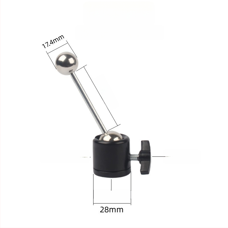 Rutulinė galva pan-tilt vaizdo kameros laikiklis iš aliuminio lydinio, srieginis montavimas, 360° sukimas (horizontaliai 180°, vertikaliai 90°)