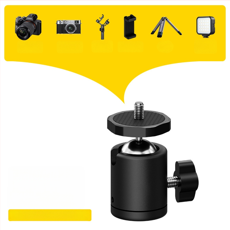 Universali metalinis gimbal stabilizatorius mobiliojo telefono kamerai, 360° pasukimas, sferinis aliuminio lydinys, svoris 38 g, vertikalus pasukimo kampas 90°