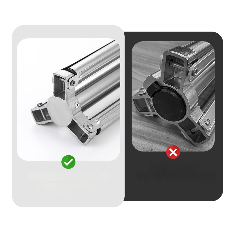 Nerūdijančio plieno fotografijos apšvietimo stovas su teleskopiniu kryžminiu laikikliu, 3 dalių stovas, apkrova 15 kg, vamzdžio skersmuo 25–35 mm, svoris 2,3 kg